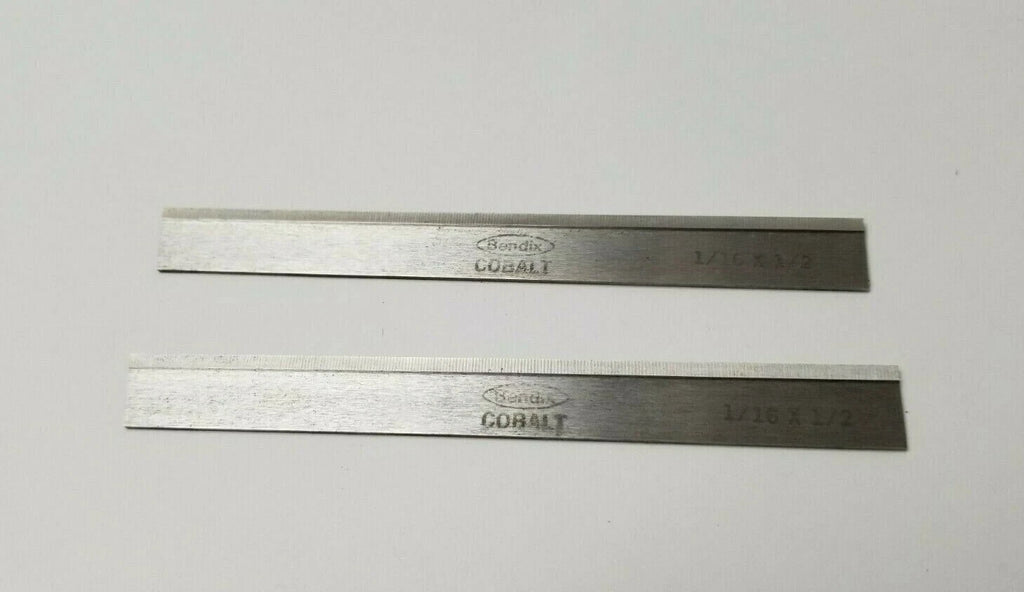 2 New 1/16 x 1/2 x 4-1/2 Lathe Tool Cutting Cobalt Bit BESLY Made in USA