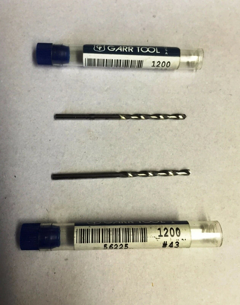 Lot of 2 GARR Tool #43 .0890 2 FLT 1200 Drill Carbide EDP # 56225 New