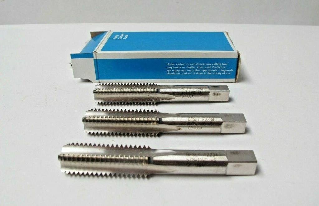 Lot of 3 Besly Tap 5/8-11NC 4 Flute Made in USA 10711 GP BOTT