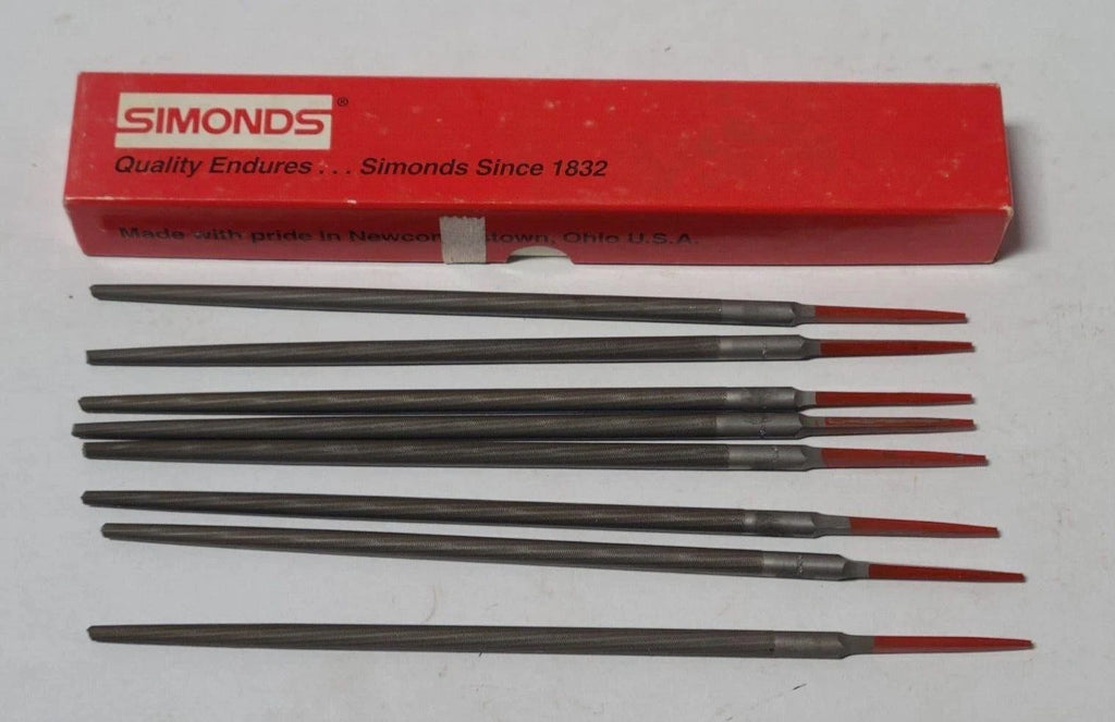 8 Pcs Simonds 8” Round Smooth File 78-399500 New USA