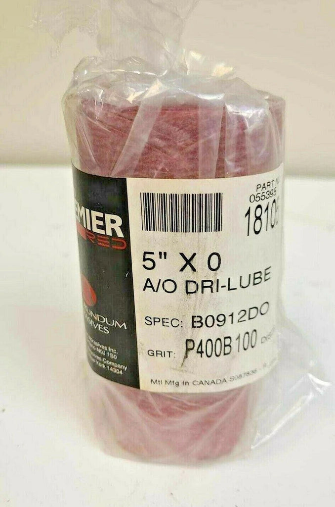 Carborundum Abrasives 100 Dri-Lube Paper Discs Silicon Carbide 5" x 0 A/O P400B