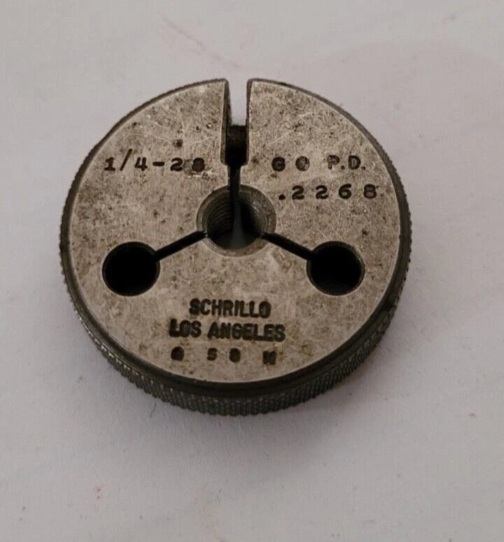 1/4-28 GO Thread Ring Gage P.D. .2268