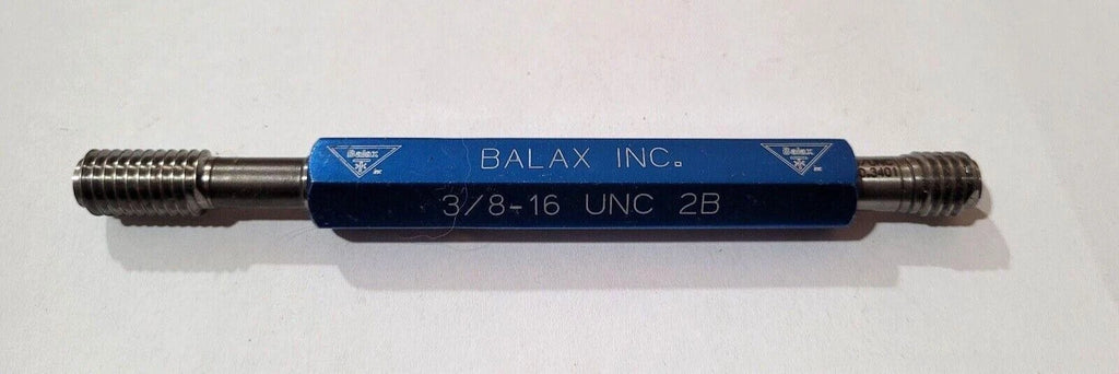3/8-16 UNC 2B BALAX GO & NO GO Thread Plug Gages GO P.D. .3344 & NOGO PD .3401