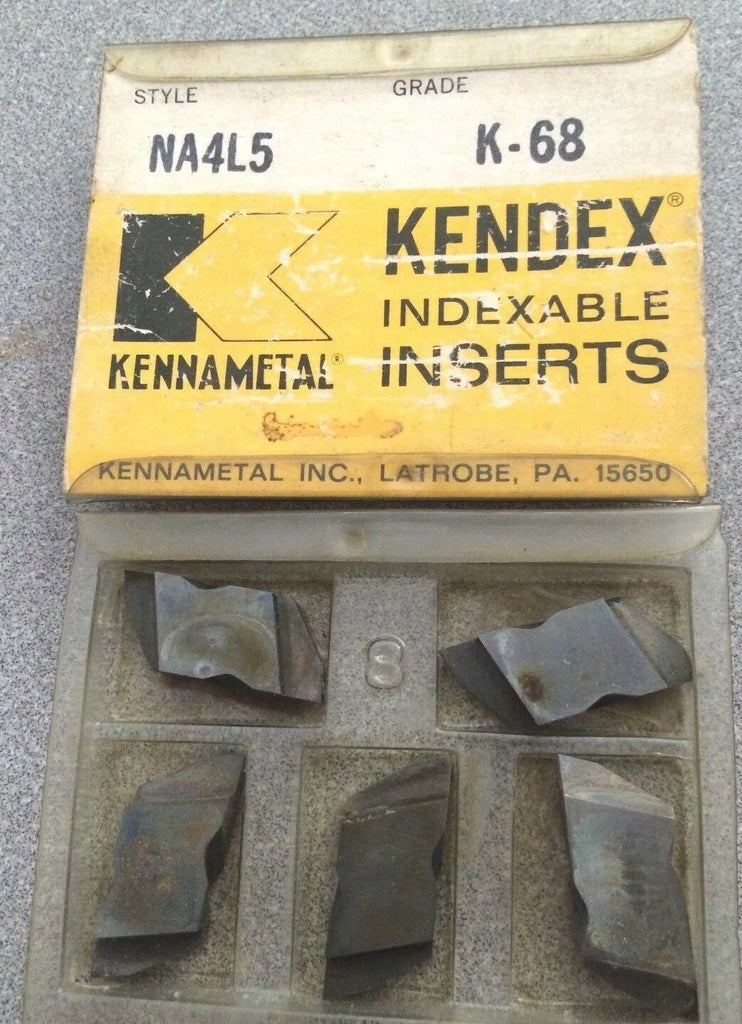 KENNAMETAL KENDEX NA4L5 K-68 Lathe Carbide Indexable Inserts 5 Pcs Grooving New