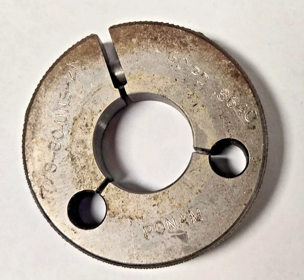 Ponam Gauge BORE RING 7/8-8-UNS-2A GO PD .8640 Thread Plug Gage