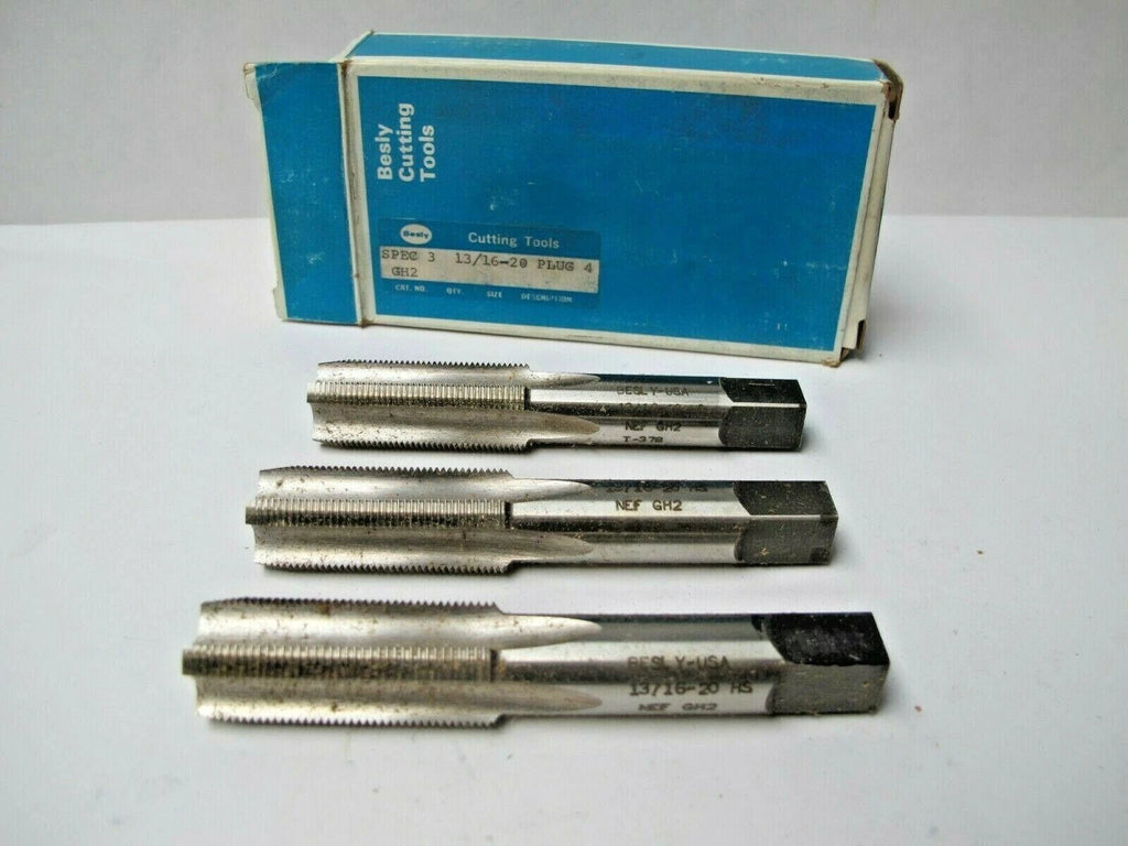 Besly lot of 3 13/16-20 Plug 4 Flute Brand New USA made