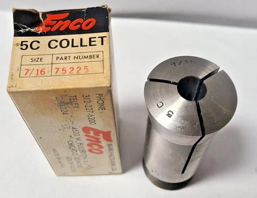 New ENCO 5C Lathe Mill Collet Size 7/16 CNC Chucker Free Shipp