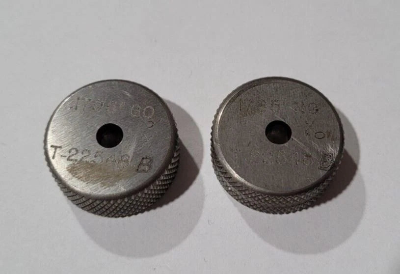 Set of T-22548-B GO & NO GO Set Thread Ring Gage P.D. .1795 and .1785 Gages