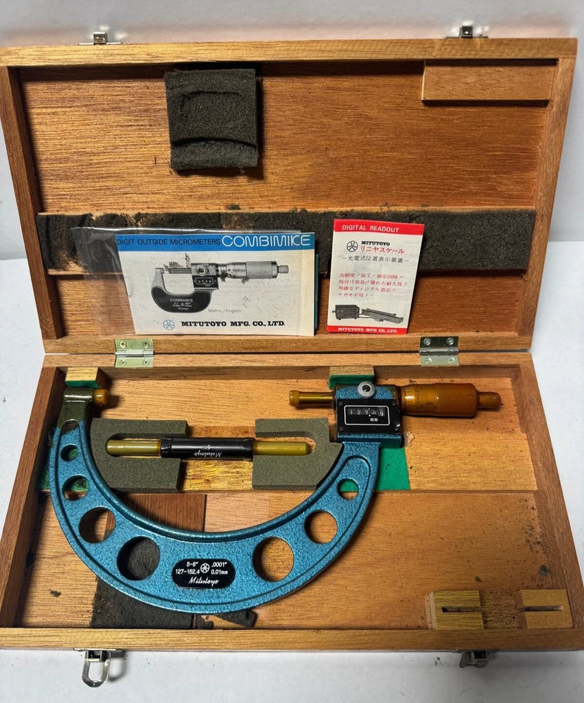 Mitutoyo 5-6" Micrometer 127-152.4 Machinist Tools .0001" 0.01 mm