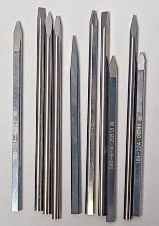Lot of 10 Solid Carbide 1/8" Engraving Bits Watchmaker Jewelry Lathe Graver CNC
