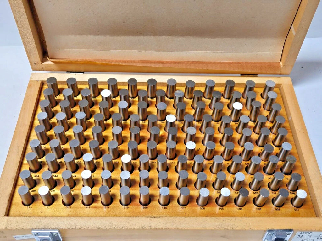 Plug and Pin Gage Set M3 Minus Gauges Metal .501" to 0.625 Steel