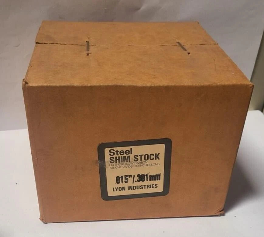 Lyon Industries Stainless Steel Shim Stock .015" .281 mm 6" Wide 100" Long