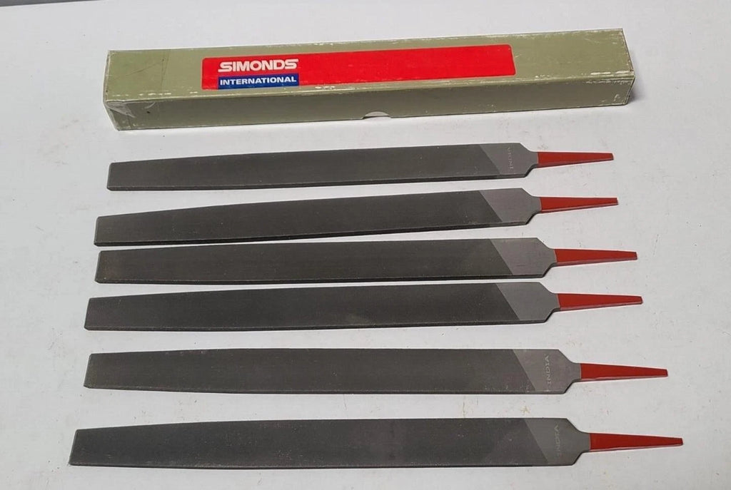 6 Pcs Simonds 12” Flat Smooth File 73-237000 New USA
