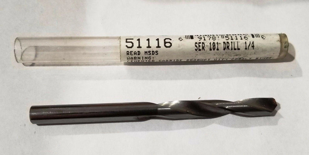 SGS Tool 51116 SER 101 Drill 1/4 2 Flutes Slow Spiral Drill Made in USA