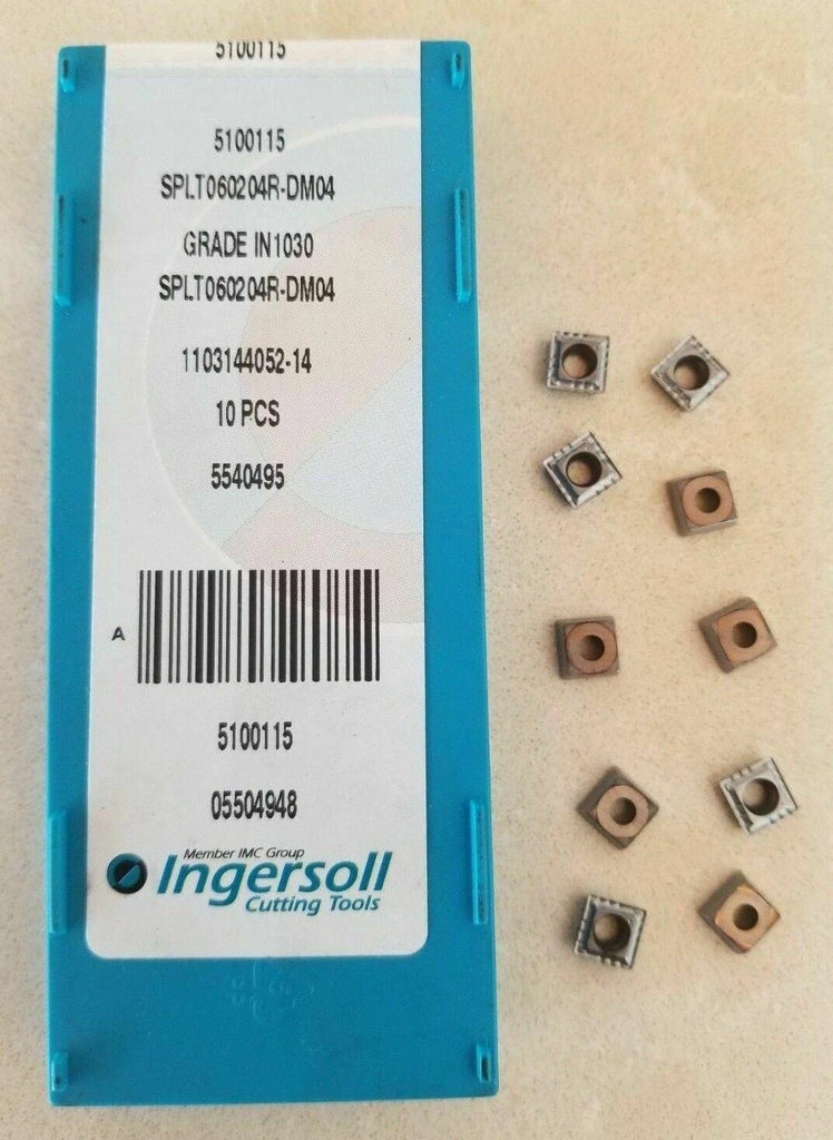 10Pcs Ingersoll Cutting Tools SPLT060204R-DM04 IN1030 Mill Lathe Carbide Inserts