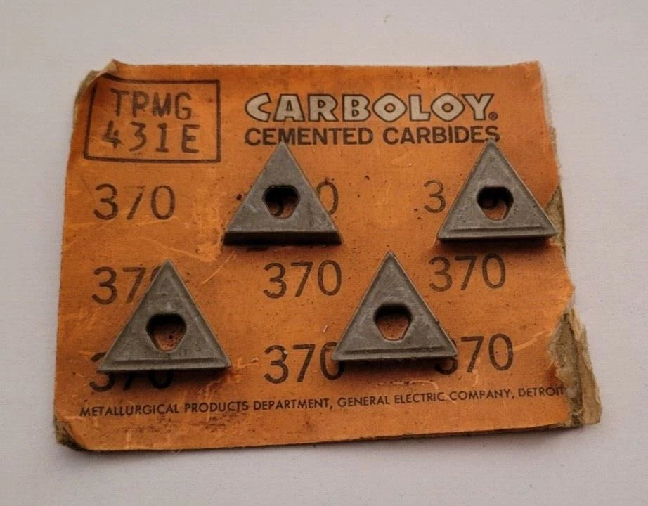 4 Pcs Carboloy TPMG 431E 370 Cemented Carbides Cutting Tools Carbide Inserts