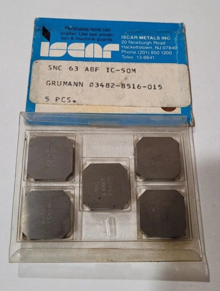 5 Pcs Iscar SNC 63 A8F IC-50M Indexable Carbide Inserts