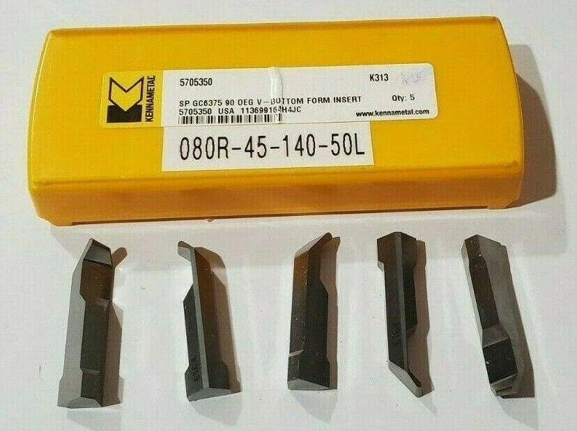 KENNAMETAL SP GC6375 90 DEG K313 Lathe Carbide Inserts 5 Pcs Grooving Tools
