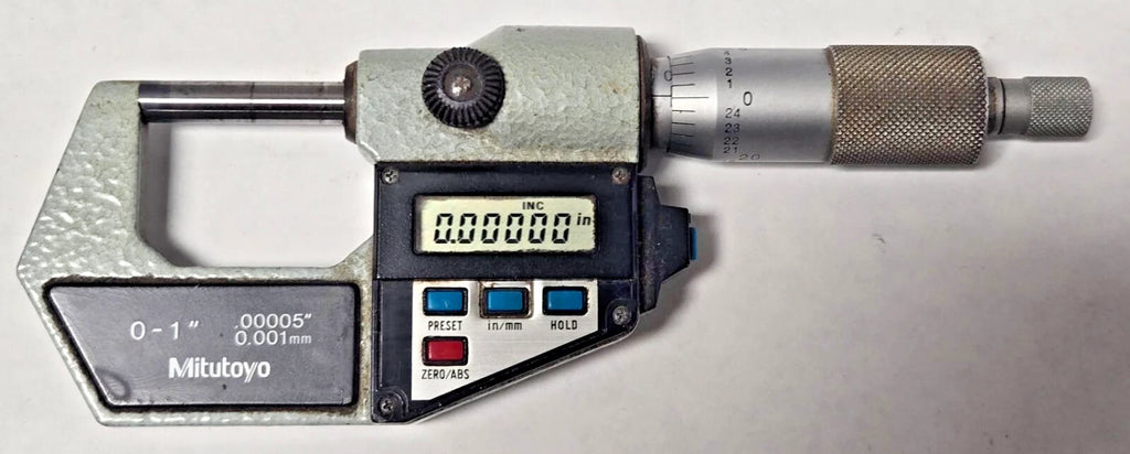 Mitutoyo 293-721 Digital Micrometer 0-1” .00005” 0.001 mm