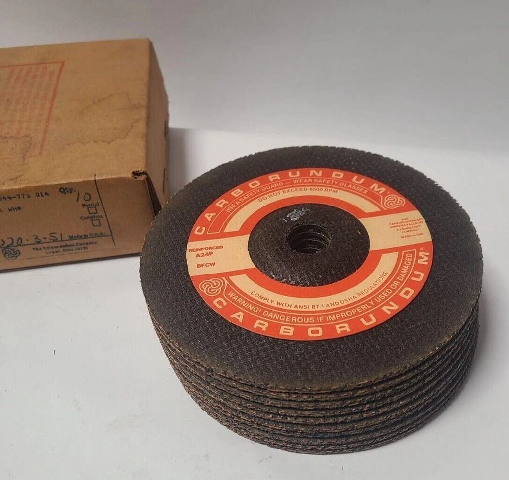 Lot of 10 Pcs Carborundum A24P BFCW 7 x 1/8 x 7/8 Grinding Wheel