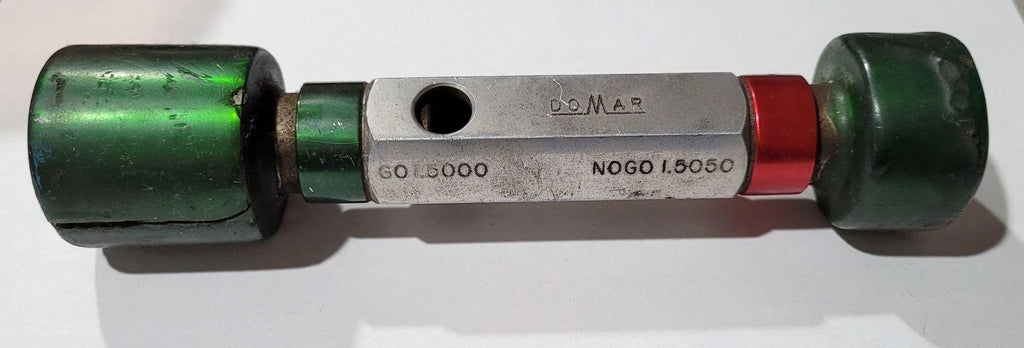 DoMAR Pin Plug Gage GO & NO GO Go 1.5000 & NOGO 1.5050