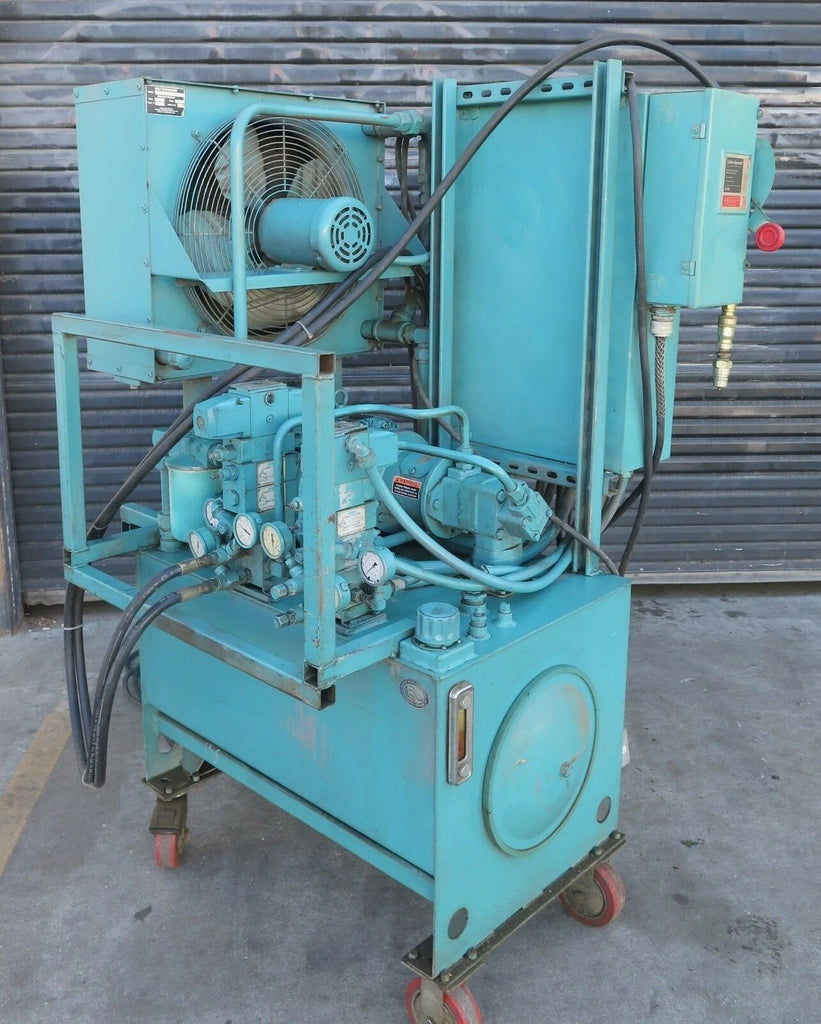 10 Hp Hydraulic Power Unit Pump Vickers Valves Heat Exchanger Complete System