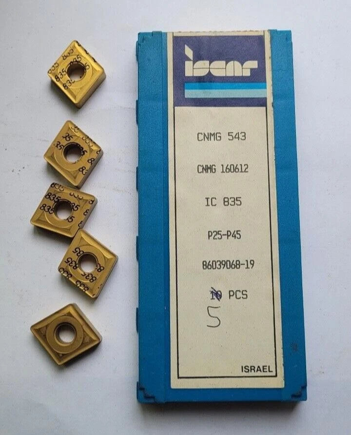 5 Pcs ISCAR CNMG 543 IC 835 P25-P45 Carbide Inserts CNMG 160612