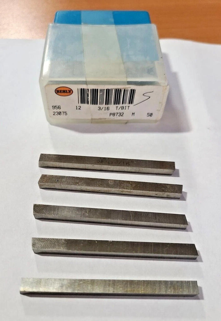 Lot of 5 Pcs 3/16 Square Lathe Tool HSS Bit Blank COBALT BESLY High Speed