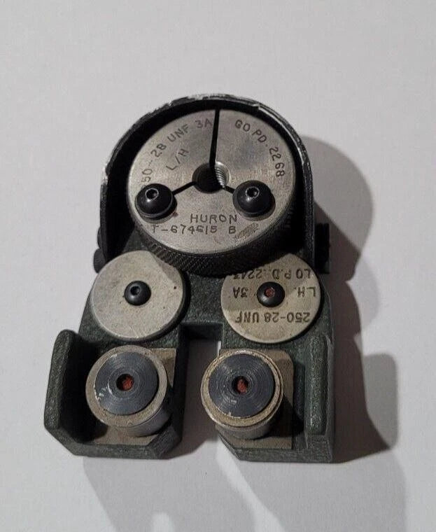 250-28 UNF 3A P.D. .2268 & .2243 Roll Snap Thread Ring Gage GO / NO GO