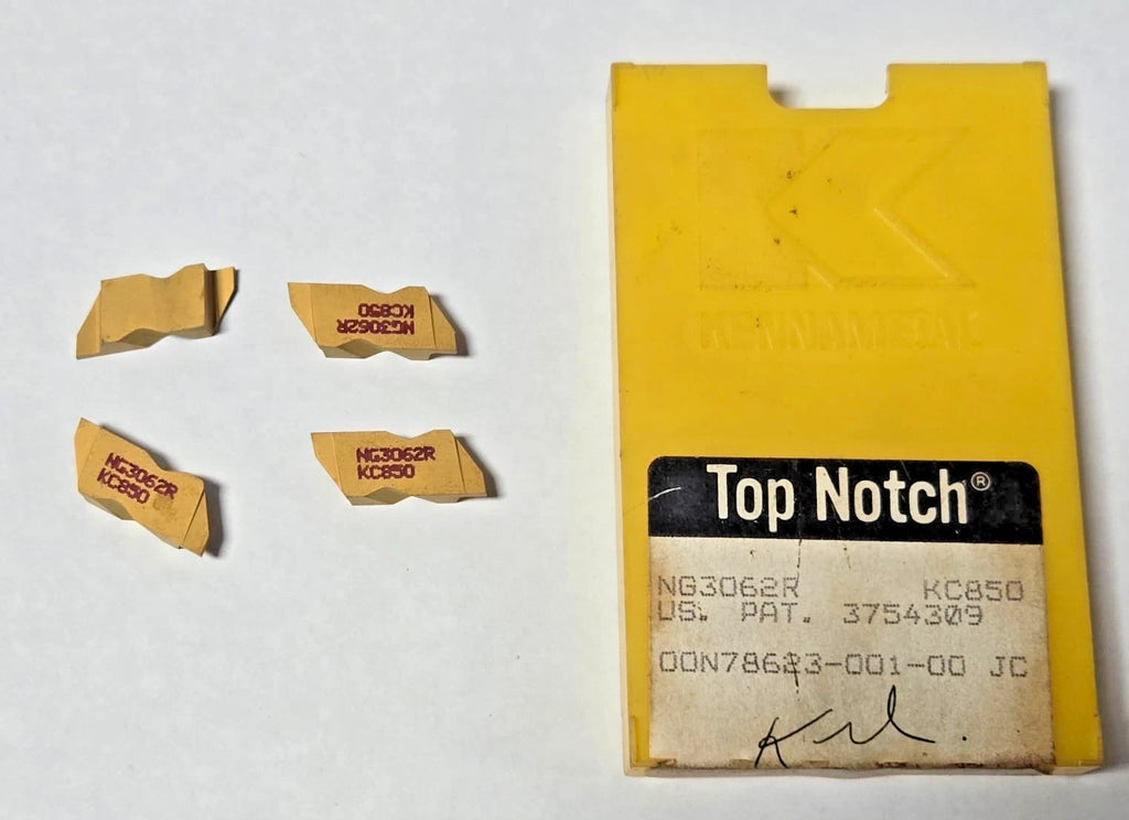 Kennametal NG3062R KC850 Grooving Carbide Inserts Lathe Top Notch USA 4 pcs New