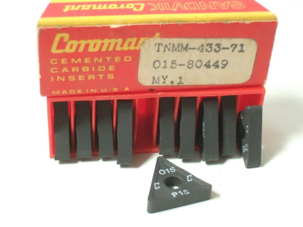 SANDVIK Coromant TNMM 433 71 015 80449 MY 1 Lathe Carbide Inserts 10 Pcs New