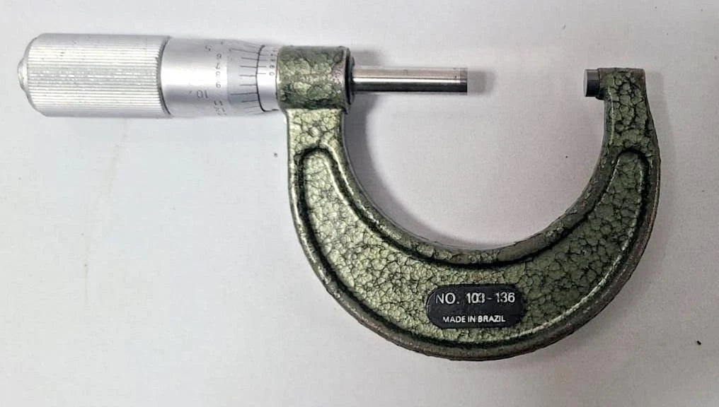 Mitutoyo 103-136 Outside Micrometer, 1-2" Range, .0001" Graduation