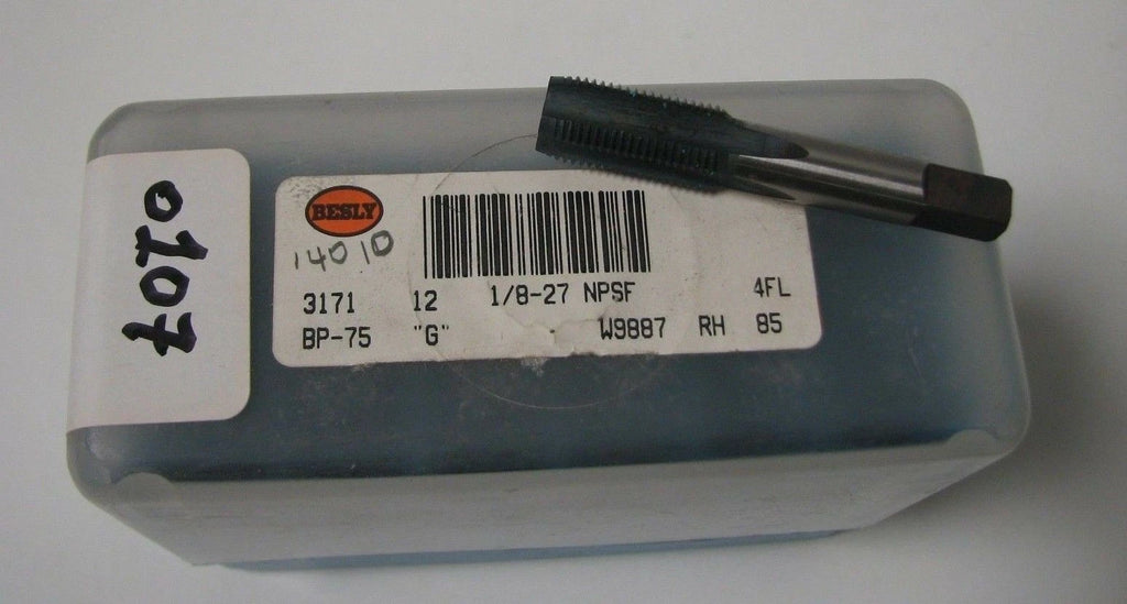 Bendix Besly Tap 1/8 - 27 NPSF 4 Flutes BP-75 G W9887 RH 85 3171 Brand New USA
