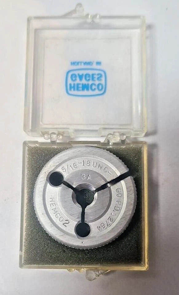 5/16 18 UNC 3A Hemco THREAD RING GAGE GO NO P.D .2764