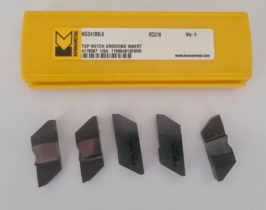 5 Pcs Kennametal NGD4189LK KCU10 Grooving Carbide Inserts Lathe Top Notch USA