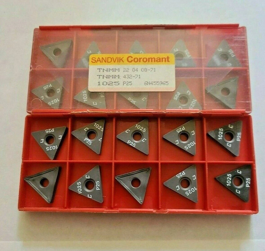 SANDVIK Coromant TNMM 432-71 1025 22 04 08-71 P25 Lathe Carbide 10 Inserts Mill