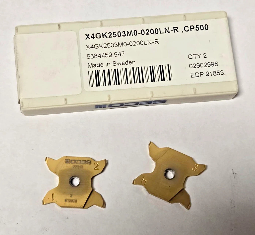 SECO X4GK2503M0-0200LN-R CP500 Carbide Inserts Turning Lathe New 4 Pcs