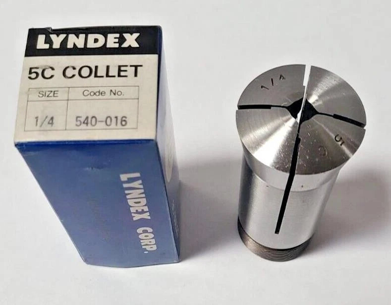 New Lyndex 5C Lathe Mill Collet Size 1/4 Square CNC Chucker Free Shipping Japan