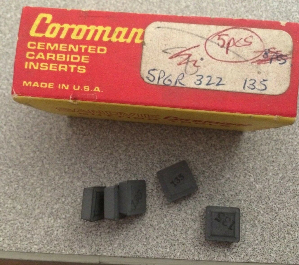 SANDVIK Coromant SPGR 322 135 Lathe Mill Carbide Inserts 5 Pcs New Tools