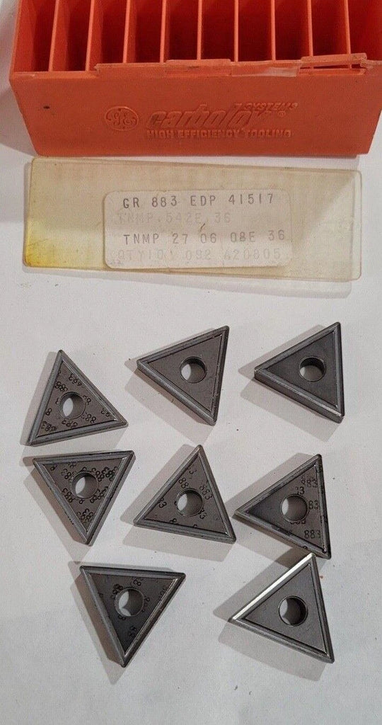 8 Pcs Carboloy Systems TNMP 542E GR 883 Carbide Inserts New Tool TNMP 27 06 08E