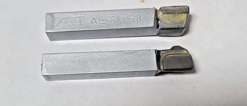 ACT USA AL-6 K68 American Carbide Brazed Tipped Lathe Tool Bit 3/8 Square 2 Pcs