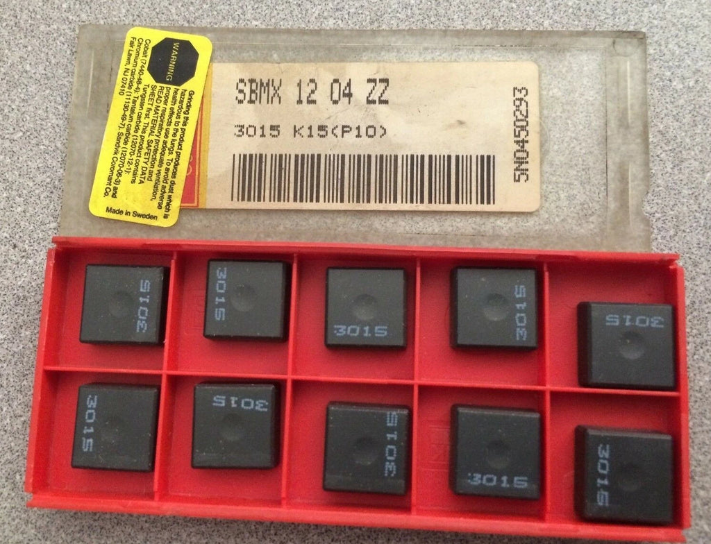 SANDVIK Coromant SBMX 12 04 ZZ 3015 K15 P10 Lathe Carbide Inserts 10 Pcs New