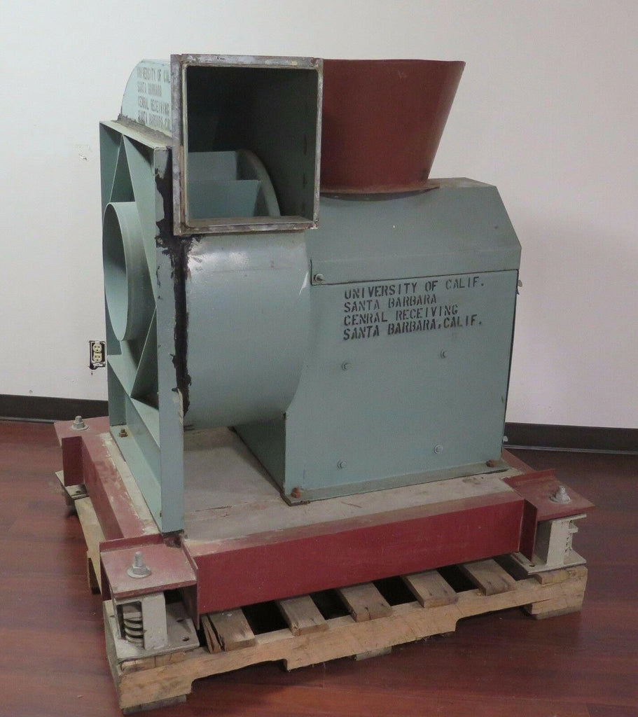 Aladdin Industrial Air Handling Fan 22BR 3700 CFM 15" S.P. 15 HP Motor