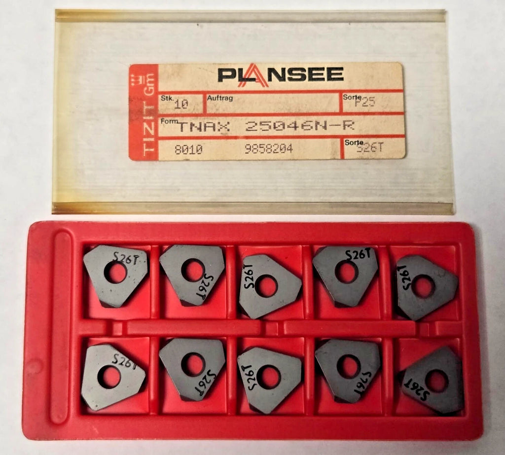 10 Pcs Plansee TNAX 25046N-R P25 S26T 8010 Lathe Mill Carbide Inserts Tools