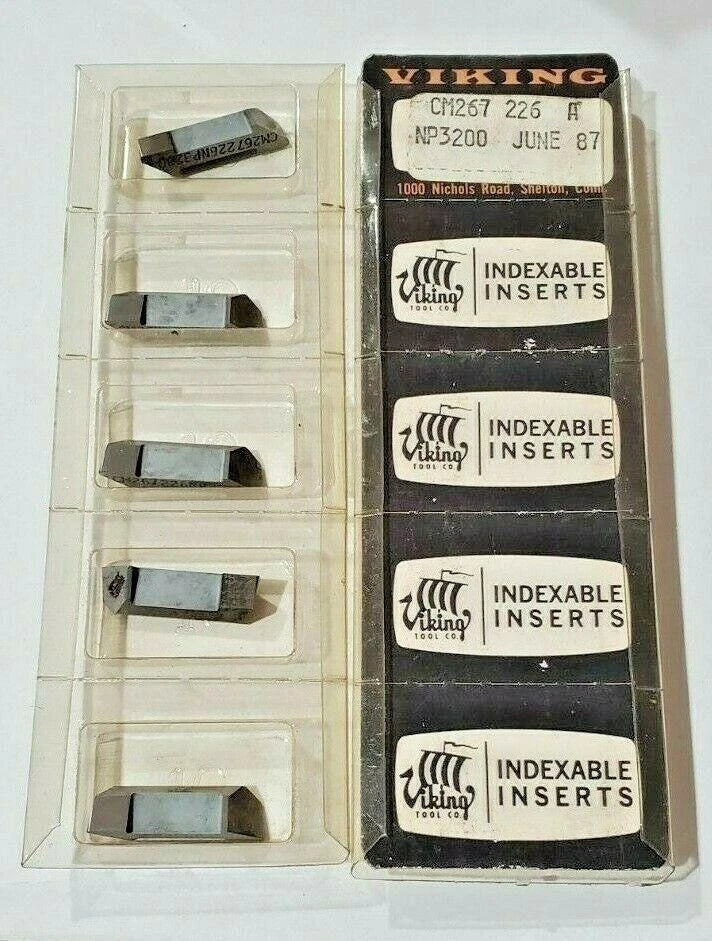 Viking 5pcs CM267 226 A NP3200 Lathe Carbide Indexable Inserts Grooving