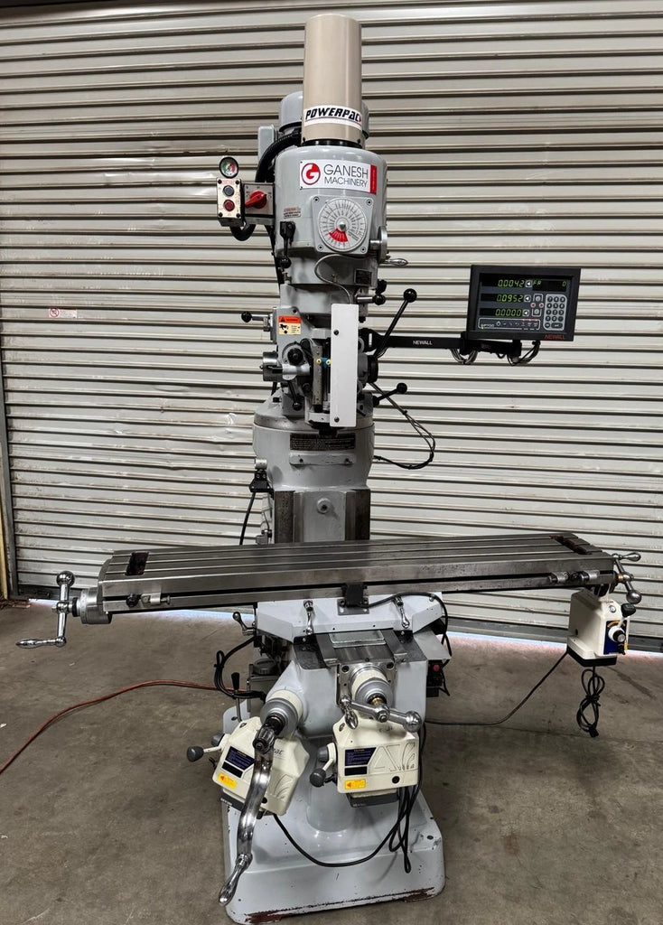 2016 Ganesh GMV-2F Bridgeport 9” x 50” Vertical Mill Milling Machine 3HP XYZ DRO