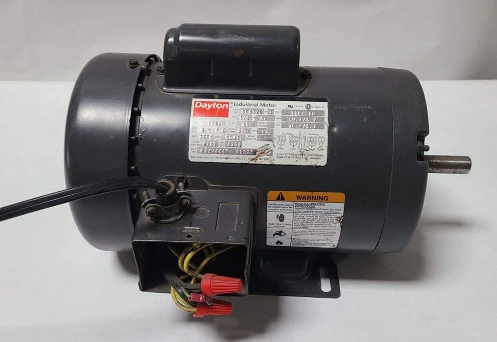 DAYTON General Purpose Industrial Motor 5K672K 1/2 HP 115/230 1140 RPM 1 Phase