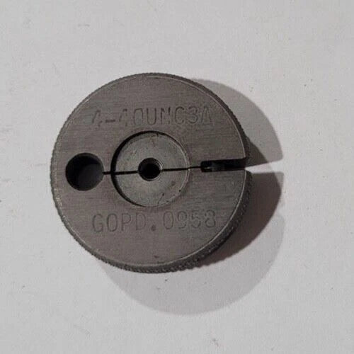 4-40 UNC-3A GO Thread Ring Gage P.D. .0958