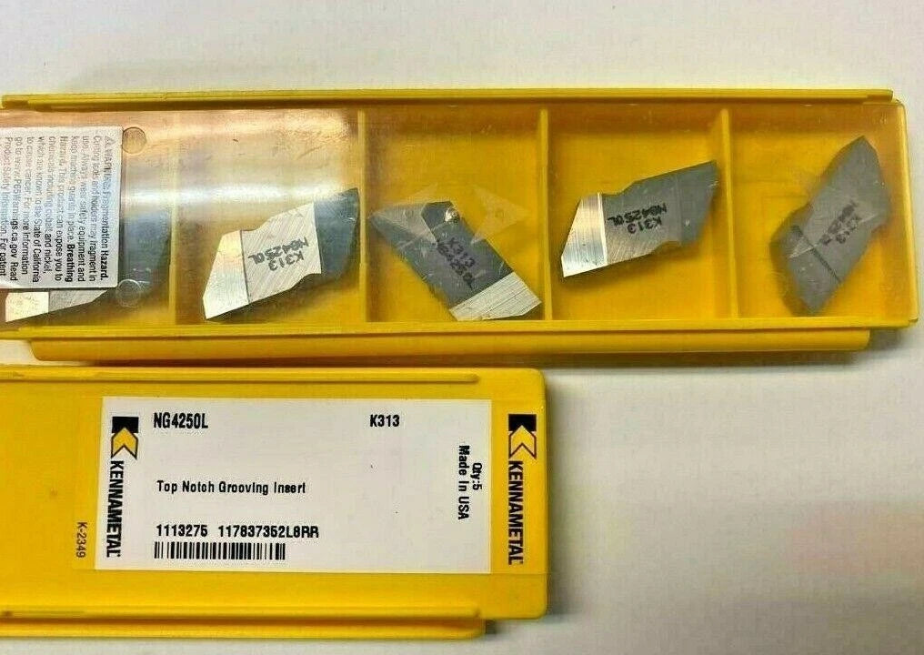 Kennametal 5 Pcs Top Notch Carbide Grooving Inserts NG 4250L K313 USA