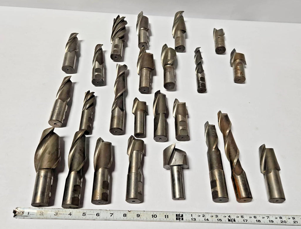 40 Lbs End Mills High Speed Steel HSS Usable Sold as Scrap USA Made 1" to 2.5"